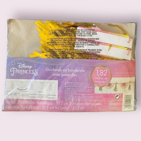 Disney Princess Birthday Party Supplies Paper Castle Napkins 6ft Garland Decor - Picture 3 of 6